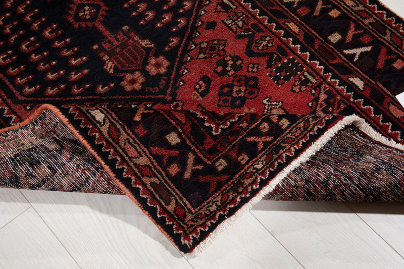 9' 6" x 3' 4" Excellent Hand-Knotted Vintage Tribal Runner Rug - Yasi & Fara 