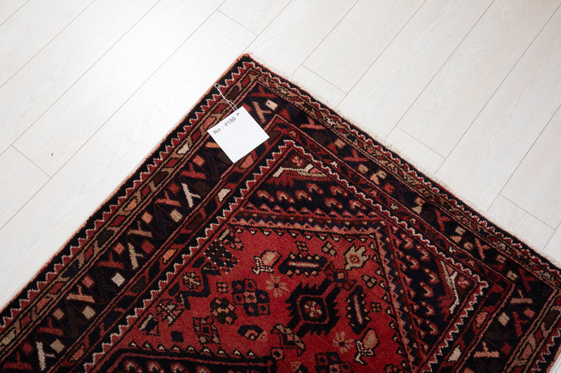 9' 6" x 3' 4" Excellent Hand-Knotted Vintage Tribal Runner Rug - Yasi & Fara 