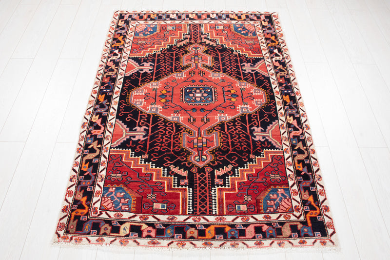 5' 5" x 3' 8" Excellent Hand-Knotted Vintage Collectible Tribal Rug - Yasi & Fara 