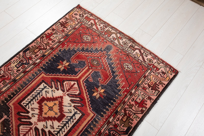 9' 6" x 3' 5" Excellent Hand-Knotted Vintage Tribal Runner Rug - Yasi & Fara 