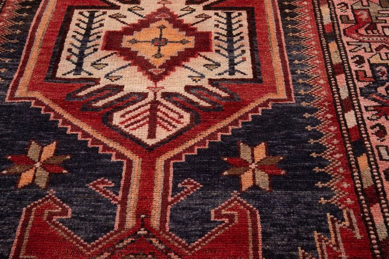 9' 6" x 3' 5" Excellent Hand-Knotted Vintage Tribal Runner Rug - Yasi & Fara 
