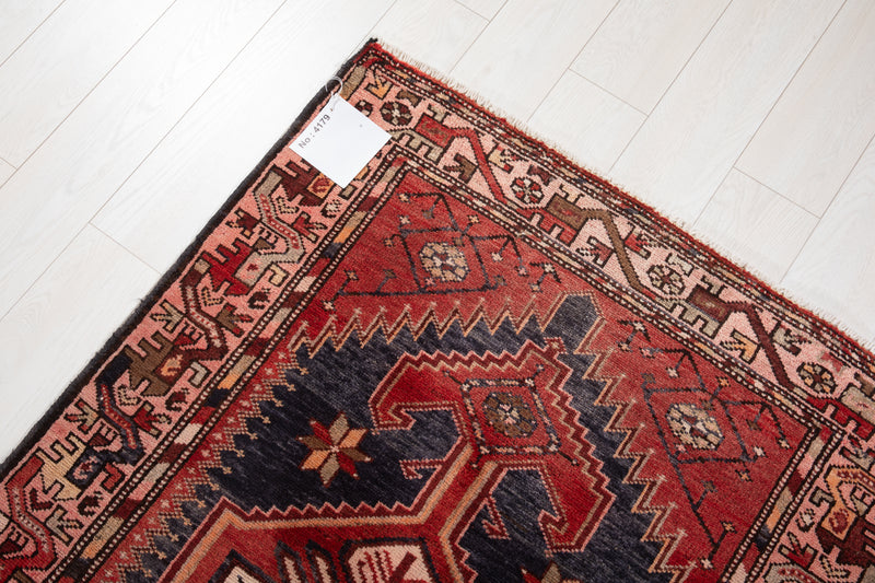 9' 6" x 3' 5" Excellent Hand-Knotted Vintage Tribal Runner Rug - Yasi & Fara 