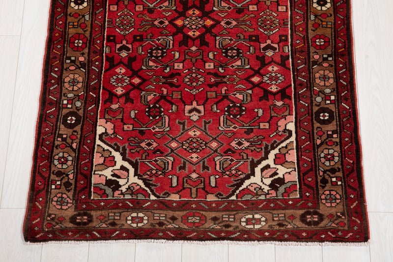 10' 4" x 3' 6" Excellent Hand-Knotted Vintage Tribal Runner Rug - Yasi & Fara 