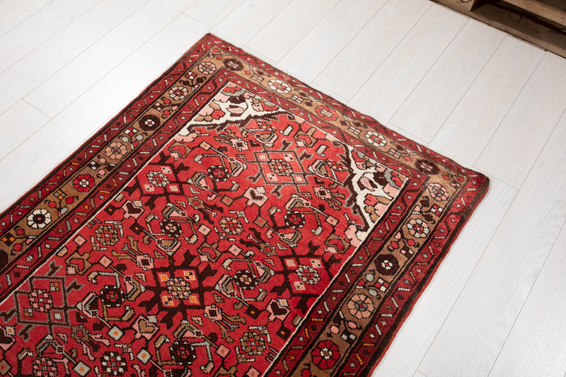 10' 4" x 3' 6" Excellent Hand-Knotted Vintage Tribal Runner Rug - Yasi & Fara 