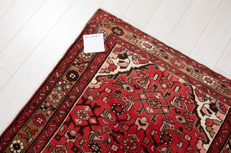 10' 4" x 3' 6" Excellent Hand-Knotted Vintage Tribal Runner Rug - Yasi & Fara 