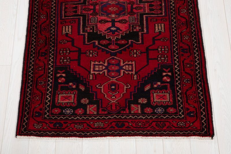 10' 2" x 3' 6" Excellent Hand-Knotted Vintage Tribal Runner Rug - Yasi & Fara 