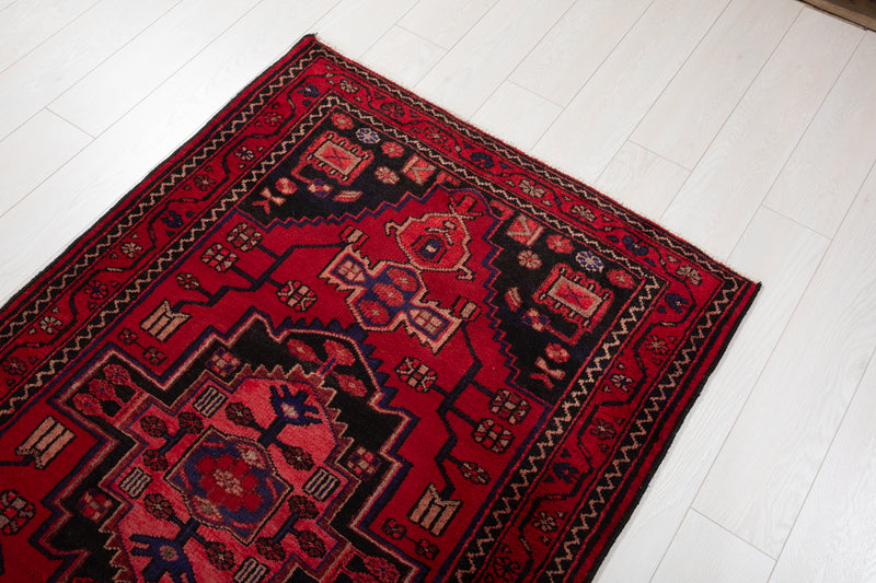 10' 2" x 3' 6" Excellent Hand-Knotted Vintage Tribal Runner Rug - Yasi & Fara 