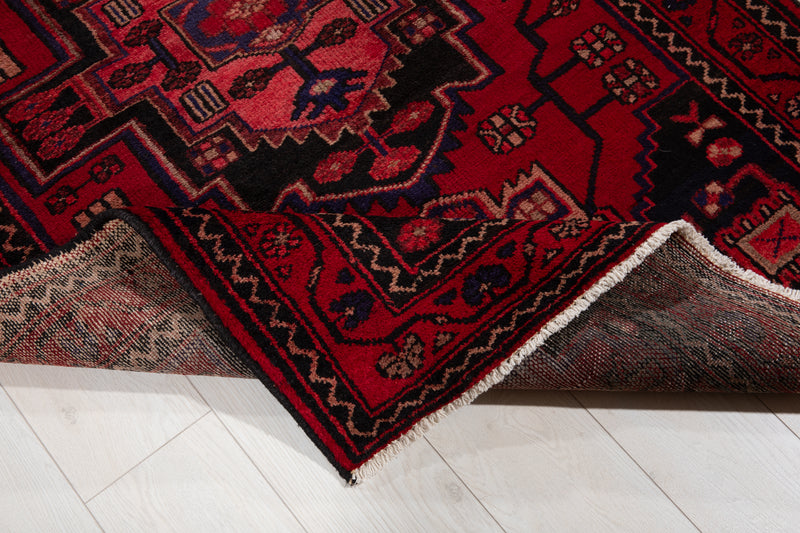 10' 2" x 3' 6" Excellent Hand-Knotted Vintage Tribal Runner Rug - Yasi & Fara 