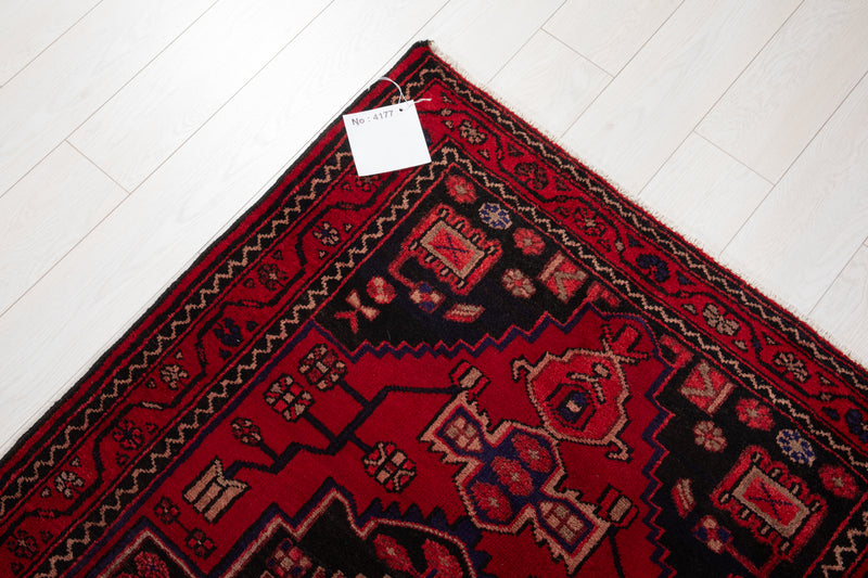 10' 2" x 3' 6" Excellent Hand-Knotted Vintage Tribal Runner Rug - Yasi & Fara 