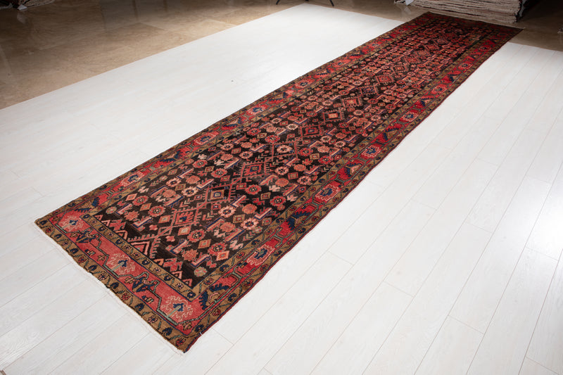16' 4" x 3' 8" Excellent Hand-Knotted Vintage Collectible Tribal Runner Rug - Yasi & Fara 