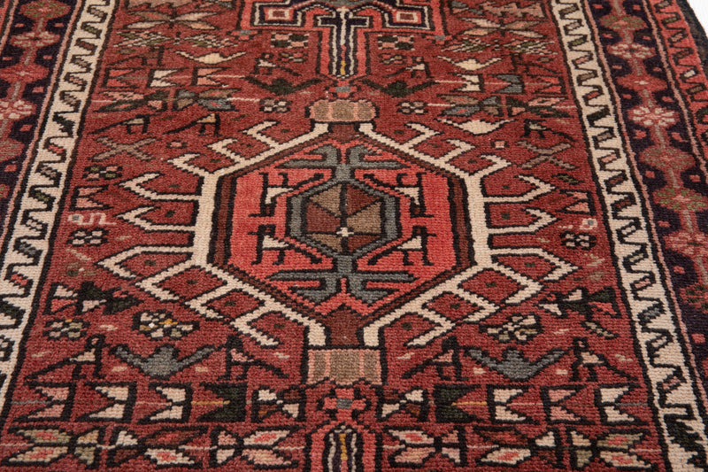 12' 2" x 3' 5" Excellent Hand-Knotted Vintage Tribal Runner Rug - Yasi & Fara 