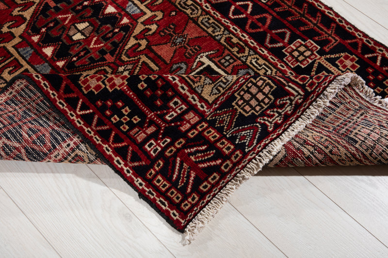 10' 8" x 3' 2" Excellent Hand-Knotted Vintage Tribal Runner Rug - Yasi & Fara 