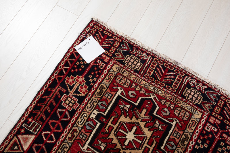 10' 8" x 3' 2" Excellent Hand-Knotted Vintage Tribal Runner Rug - Yasi & Fara 