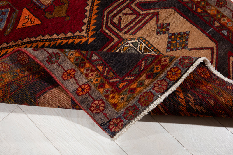 9' 9" x 3' 7" Excellent Hand-Knotted Vintage Tribal Runner Rug - Yasi & Fara 