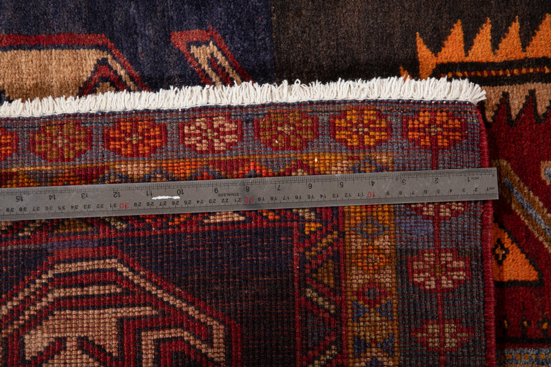 9' 9" x 3' 7" Excellent Hand-Knotted Vintage Tribal Runner Rug - Yasi & Fara 