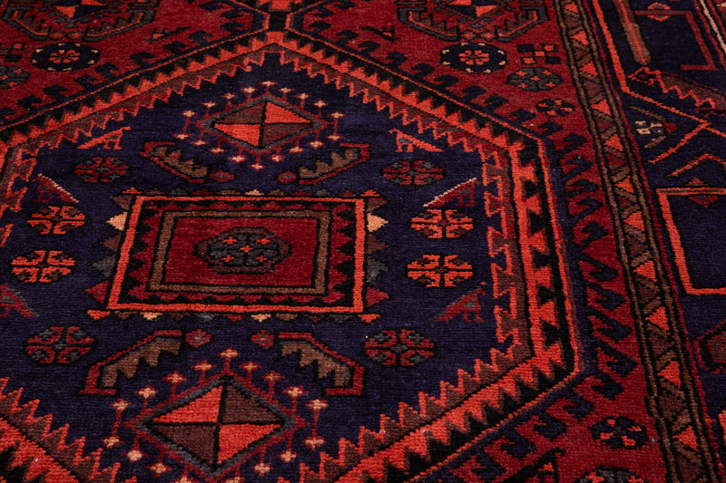 9' 6" x 3' 10" Excellent Hand-Knotted Vintage Tribal Runner Rug - Yasi & Fara 