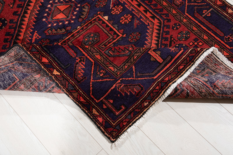 9' 6" x 3' 10" Excellent Hand-Knotted Vintage Tribal Runner Rug - Yasi & Fara 