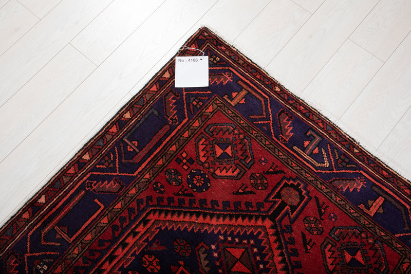 9' 6" x 3' 10" Excellent Hand-Knotted Vintage Tribal Runner Rug - Yasi & Fara 
