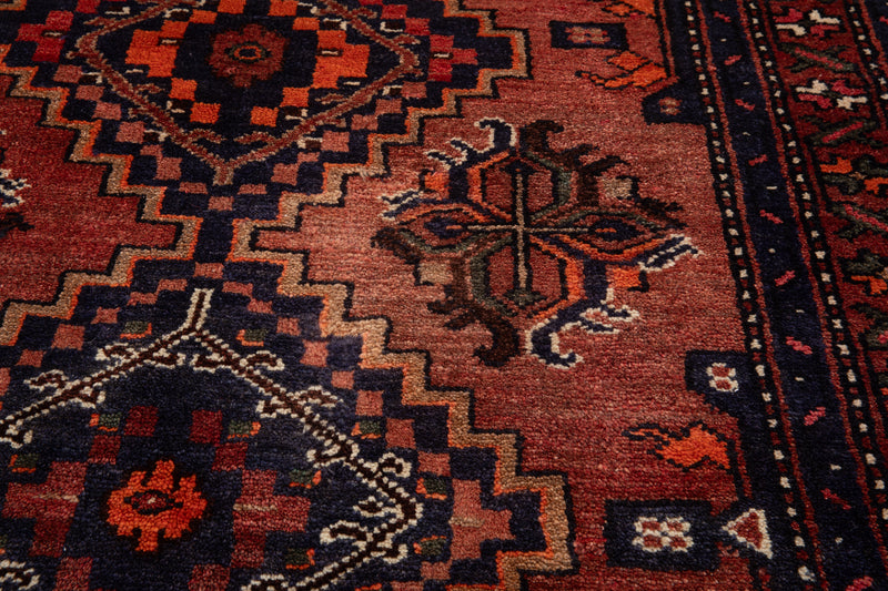 10' x 3' 6" Excellent Hand-Knotted Vintage Tribal Runner Rug - Yasi & Fara 
