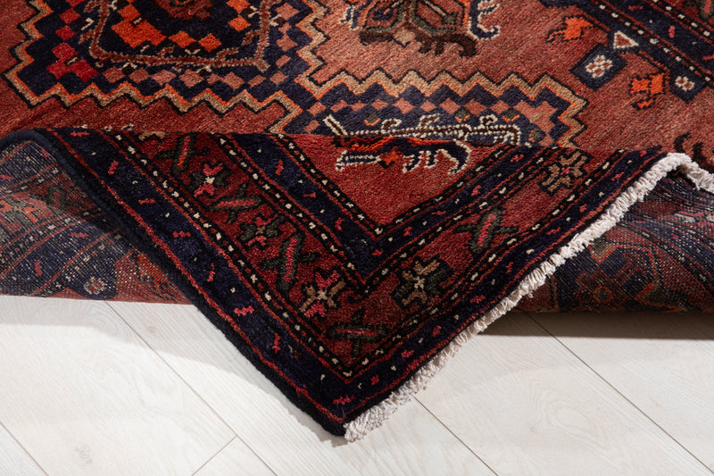 10' x 3' 6" Excellent Hand-Knotted Vintage Tribal Runner Rug - Yasi & Fara 