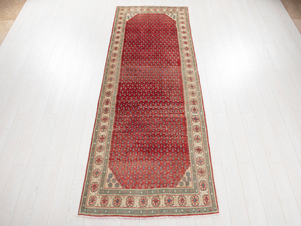 10' 3" x 3' 7" Excellent Hand-Knotted Vintage Tribal Runner Rug - Yasi & Fara 