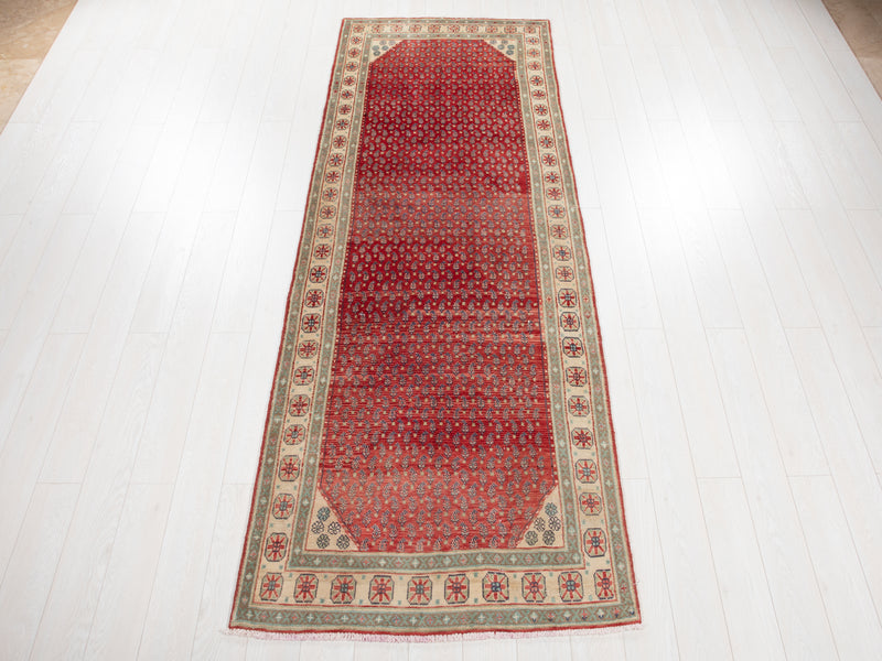 10' 3" x 3' 7" Excellent Hand-Knotted Vintage Tribal Runner Rug - Yasi & Fara 