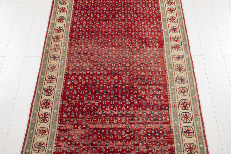 10' 3" x 3' 7" Excellent Hand-Knotted Vintage Tribal Runner Rug - Yasi & Fara 