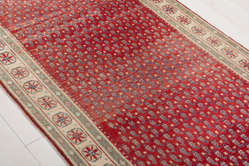 10' 3" x 3' 7" Excellent Hand-Knotted Vintage Tribal Runner Rug - Yasi & Fara 