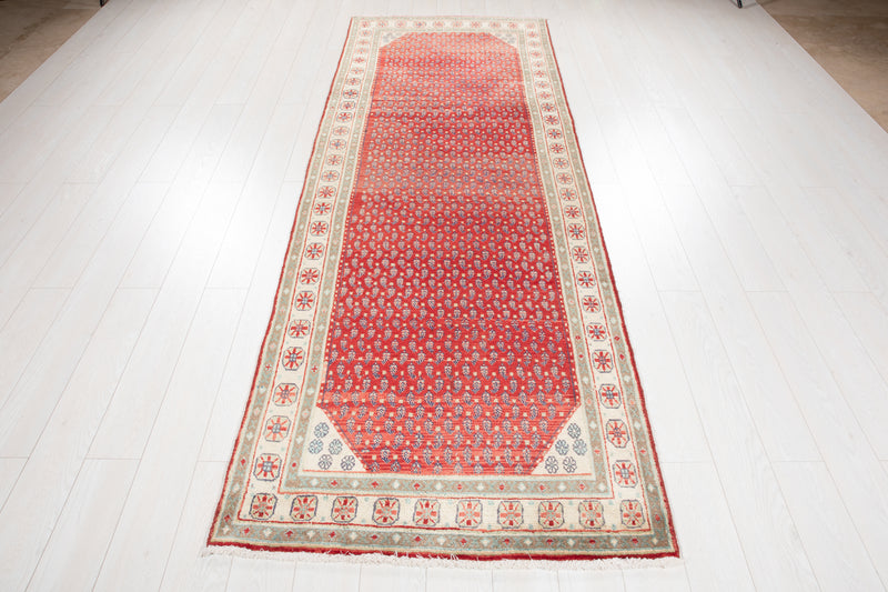 10' 3" x 3' 7" Excellent Hand-Knotted Vintage Tribal Runner Rug - Yasi & Fara 