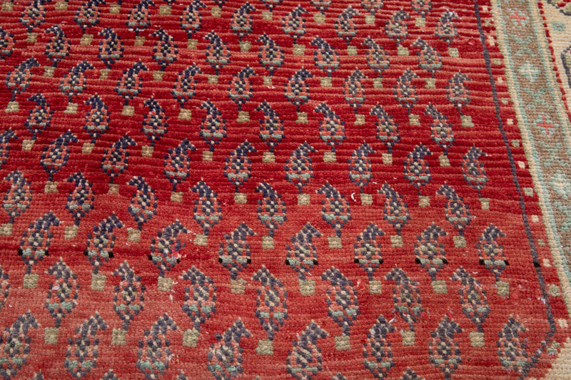 10' 3" x 3' 7" Excellent Hand-Knotted Vintage Tribal Runner Rug - Yasi & Fara 