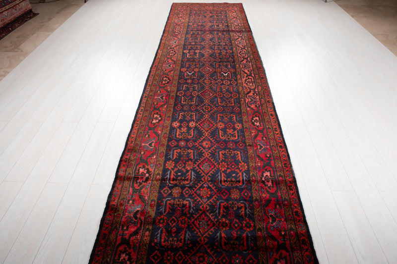 16' x 3' 8" Excellent Hand-Knotted Vintage Collectible Tribal Runner Rug - Yasi & Fara 