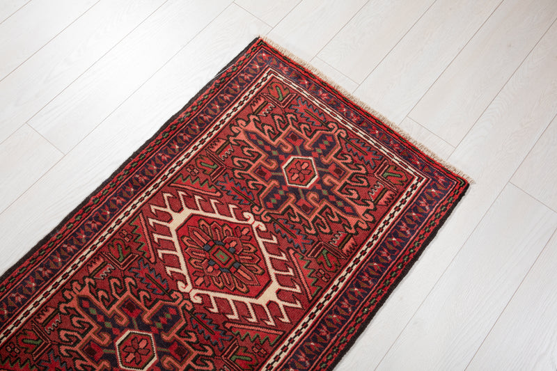 6' 10" x 2' 3" Excellent Hand-Knotted Vintage Tribal Small Runner Rug - Yasi & Fara 