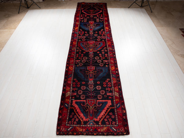 15' 7" x 3' 6" Excellent Hand-Knotted Vintage Collectible Tribal Runner Rug - Yasi & Fara 