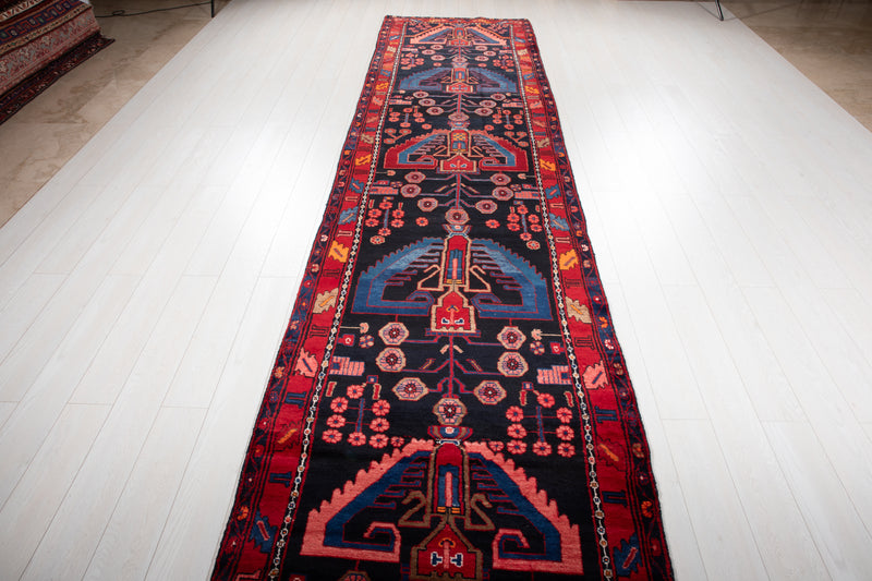 15' 7" x 3' 6" Excellent Hand-Knotted Vintage Collectible Tribal Runner Rug - Yasi & Fara 