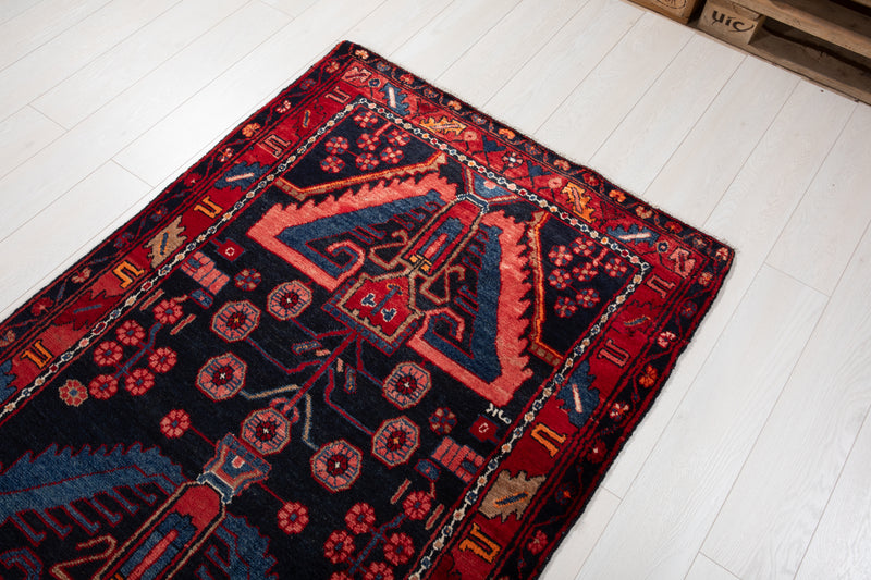 15' 7" x 3' 6" Excellent Hand-Knotted Vintage Collectible Tribal Runner Rug - Yasi & Fara 