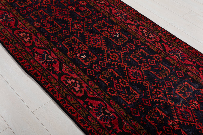 15' 10" x 3' 6" Excellent Hand-Knotted Collectible Vintage Tribal Runner Rug - Yasi & Fara 