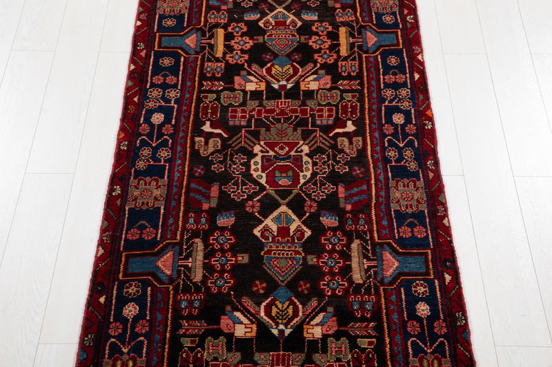 12' 7" x 3' 3" Excellent Hand-Knotted Collectible Tribal Runner Rug - Yasi & Fara 