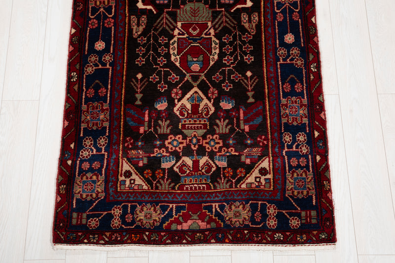 12' 7" x 3' 3" Excellent Hand-Knotted Collectible Tribal Runner Rug - Yasi & Fara 