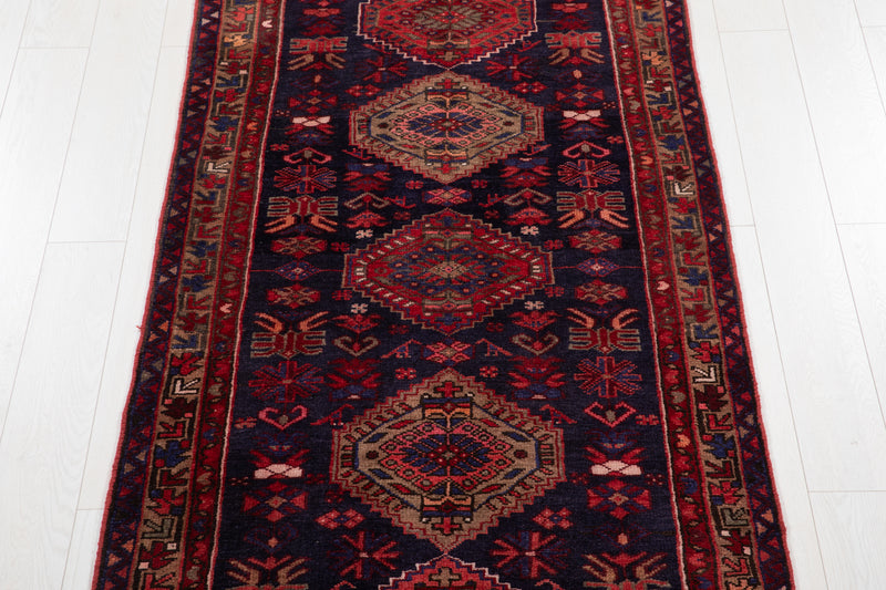 9' 8" x 3' 6" Excellent Hand-Knotted Vintage Tribal Runner Rug - Yasi & Fara 