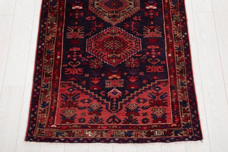 9' 8" x 3' 6" Excellent Hand-Knotted Vintage Tribal Runner Rug - Yasi & Fara 