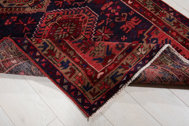 9' 8" x 3' 6" Excellent Hand-Knotted Vintage Tribal Runner Rug - Yasi & Fara 