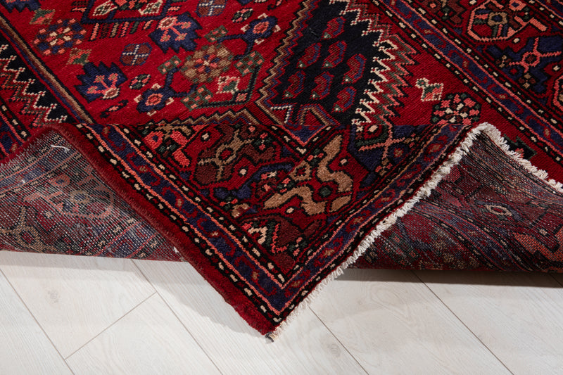 10' 6" x 3' 9" Excellent Hand-Knotted Vintage Tribal Runner Rug - Yasi & Fara 