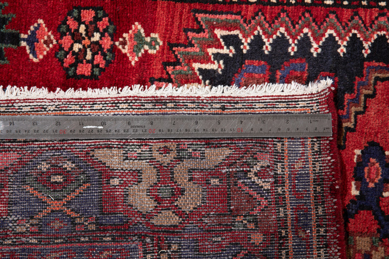 10' 6" x 3' 9" Excellent Hand-Knotted Vintage Tribal Runner Rug - Yasi & Fara 