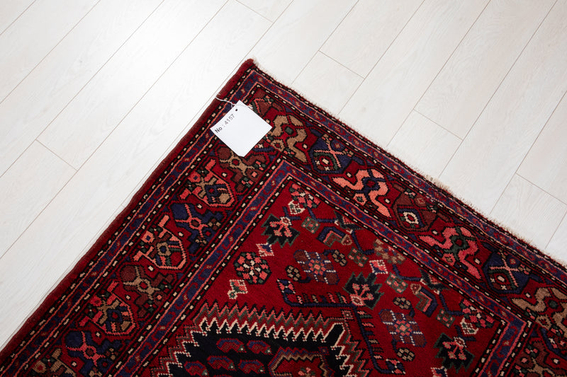 10' 6" x 3' 9" Excellent Hand-Knotted Vintage Tribal Runner Rug - Yasi & Fara 