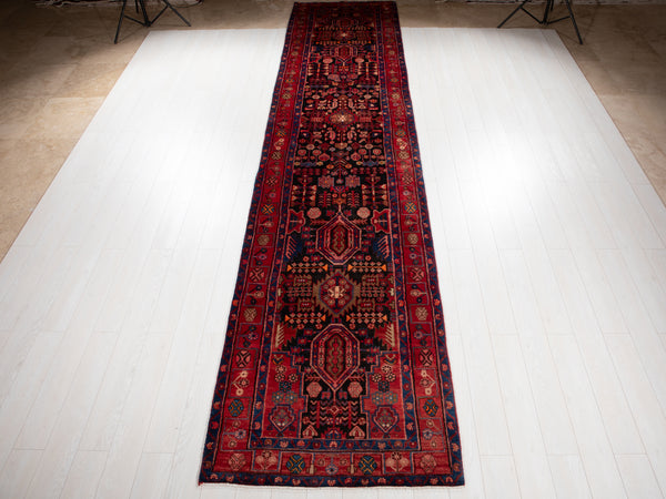 16' 7" x 3' 8" Excellent Hand-Knotted Vintage Collectible Tribal Runner Rug - Yasi & Fara 