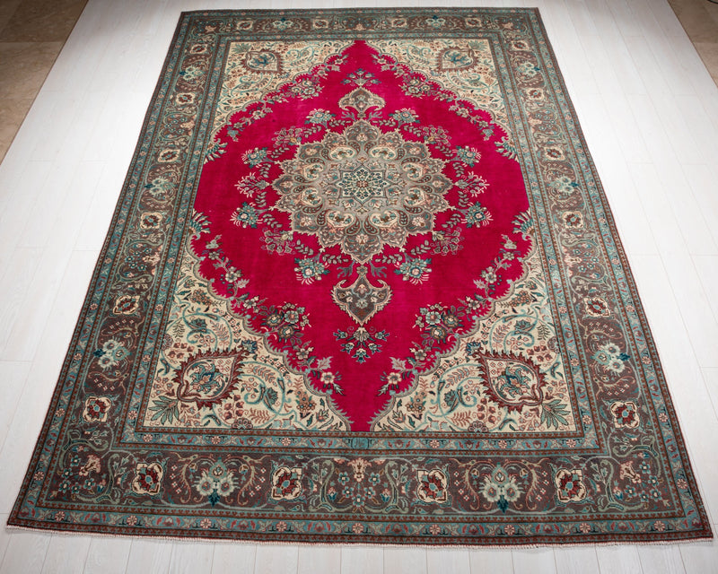 11' 3" x 8' Excellent Hand-Knotted Antique Large Collectible Area Rug - Yasi & Fara 