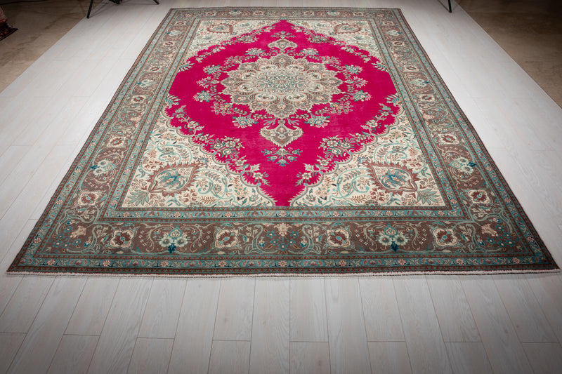 11' 3" x 8' Excellent Hand-Knotted Antique Large Collectible Area Rug - Yasi & Fara 