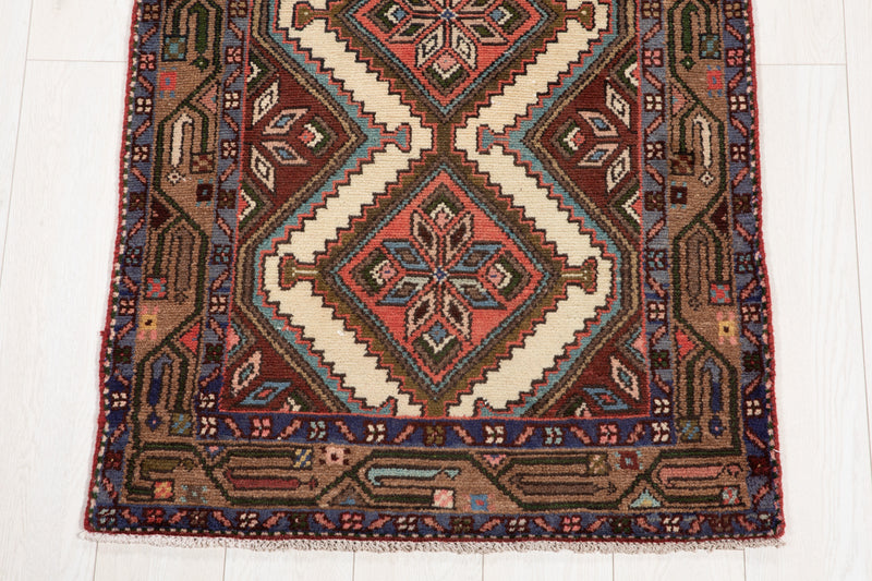 9' 8" x 2' 6" Excellent Hand-Knotted Vintage Tribal Runner Rug - Yasi & Fara 