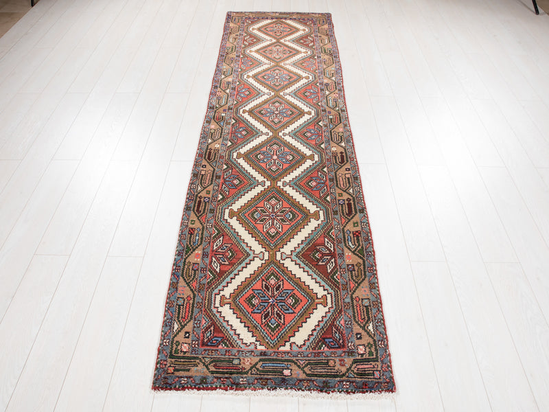9' 8" x 2' 6" Excellent Hand-Knotted Vintage Tribal Runner Rug - Yasi & Fara 