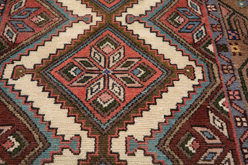 9' 8" x 2' 6" Excellent Hand-Knotted Vintage Tribal Runner Rug - Yasi & Fara 